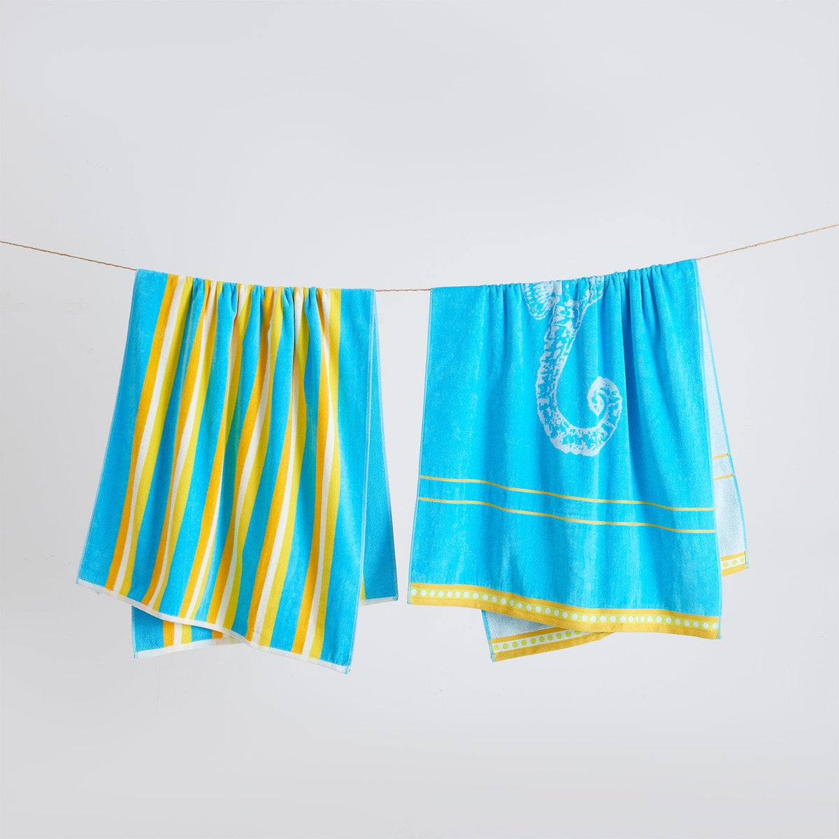 2 Pack 100% Cotton Jacquard Beach Towels - Playa Collection