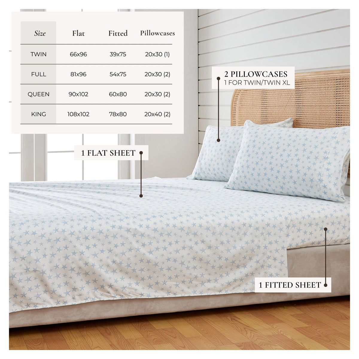 Coastal Printed Sheet Set - Newport Collection