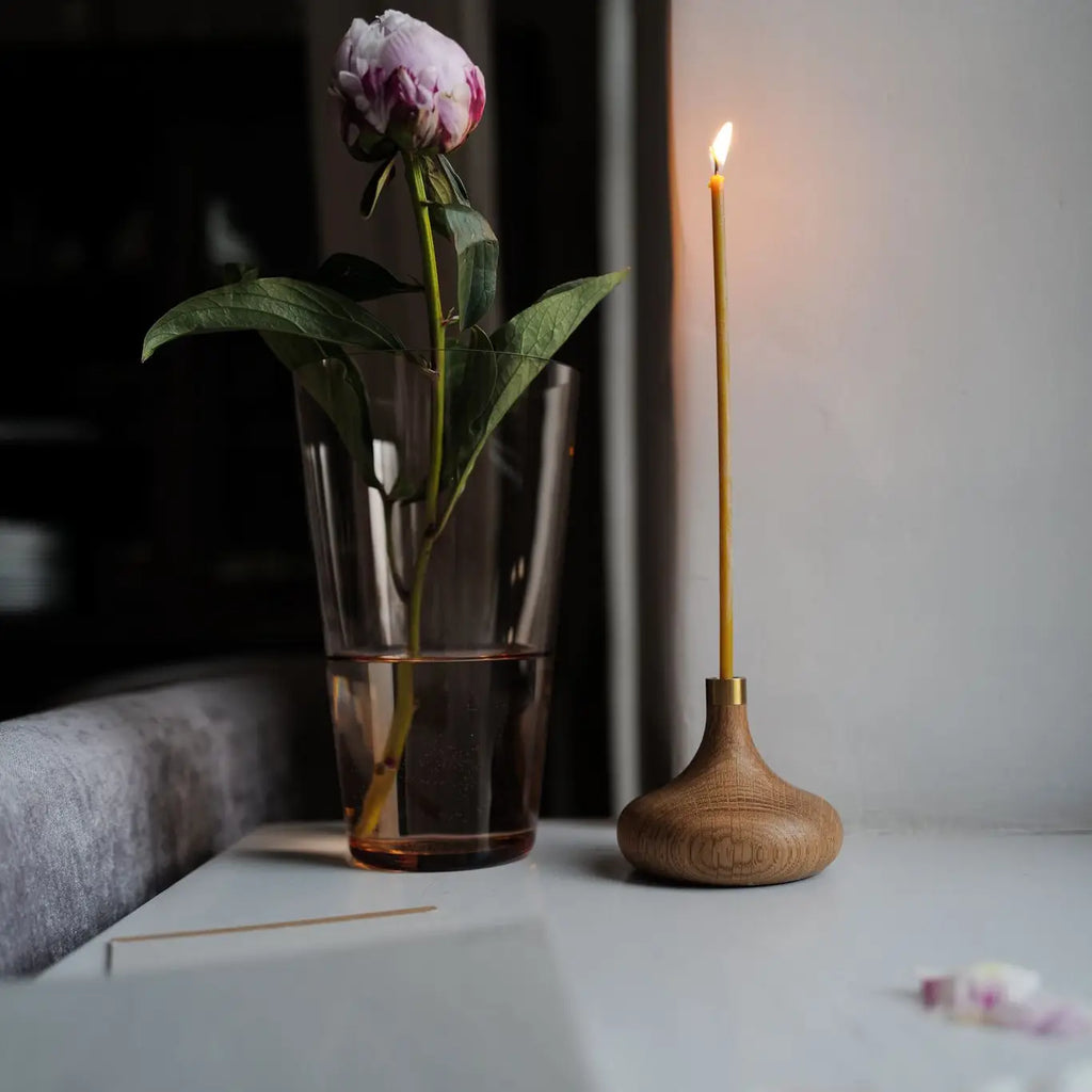 Oak Candle Holder