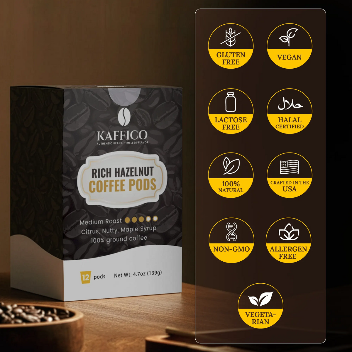 Rich Hazelnut Coffee Pods