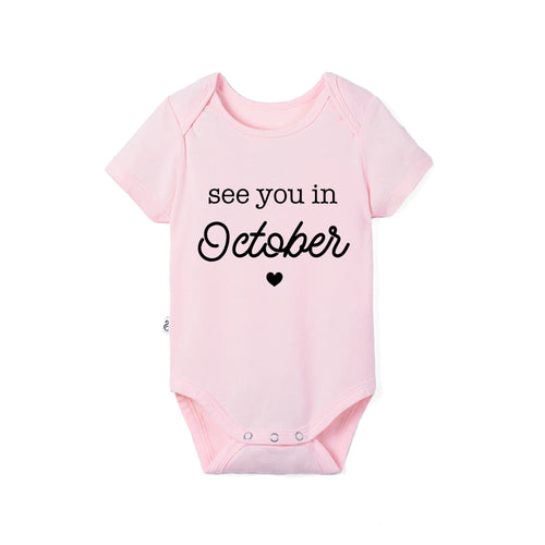 'See You in October' Bamboo Baby Bodysuit