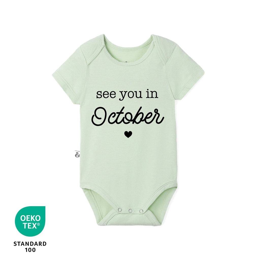 'See You in October' Bamboo Baby Bodysuit