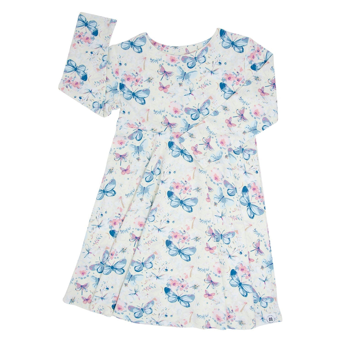 Watercolor Butterfly Swirly Girl Dress