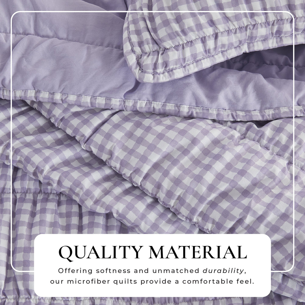 Gingham Printed Quilt Set - Gingham Collection